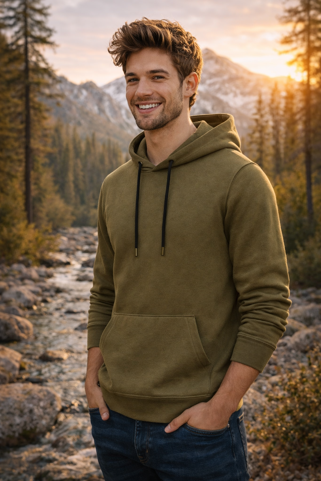 Hoodie - Forest green 300 GSM