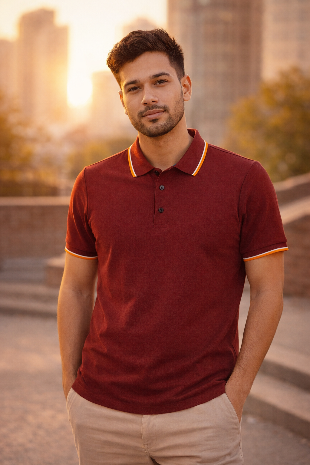 Polo - Maroon color