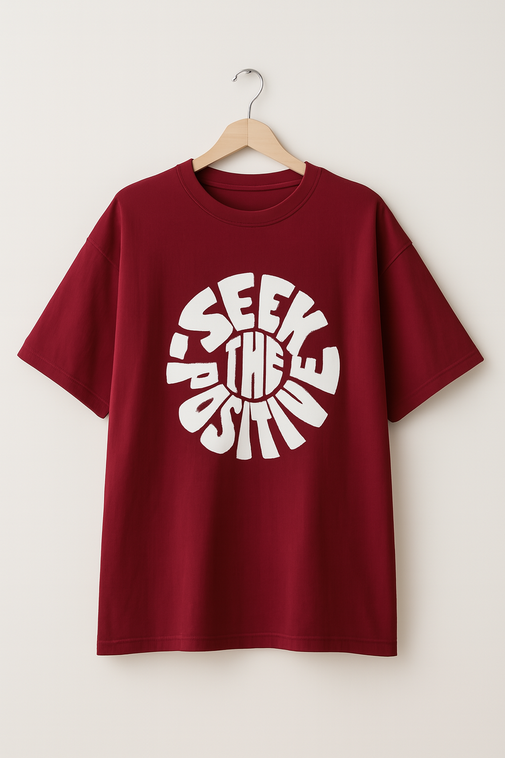 oversized maroon color t-shirt